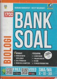 Image of 1700 BANK SOAL BIOLOGI : SMA/MA X-XI-XII